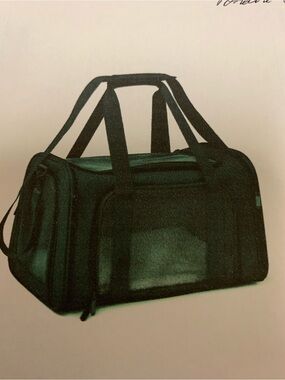Henkelion pet carrier for up to 15lbs.  Black